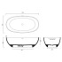 Catalano SOLID Ванна 176X91h52 с переливом, сифон в комплекте, цвет Cemento Satinato