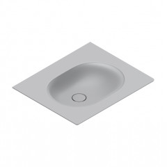 Catalano SFERA Раковина консоль 60x50, без отв. под смеситель, покрытие Cataglaze+, цвет Cemento Satinato