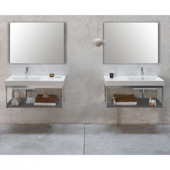 Catalano ZERO Раковина 100x50 чаша слева, с 1 отв. под смеситель, покрытие Cataglaze+, цвет белый глянцевый