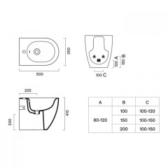 Catalano SFERA Биде напольное 50x35, с 1 отв. под смеситель, покрытие Cataglaze+, без крепежа, цвет белый глянцевый
