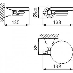 CISAL Arcana Мыльница подвесная керамическая, цвет белый/хром