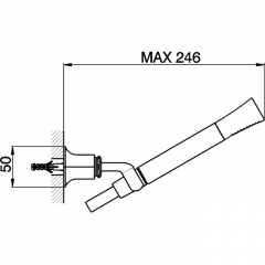 CISAL Shower Душевой гарнитур:ручная лейка,шланг 150 см,держатель настенный для лейки, цвет золото