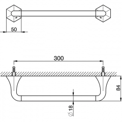 CISAL Cherie Полотенцедержатель 30 cм, цвет золото (БРАК на складе АМ - не продавать!)