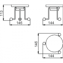 HUBER Croisette Мыльница настольная, цвет золото/керамика