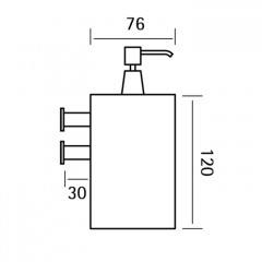 CISAL Xion Дозатор подвесной, цвет нержавеющая сталь