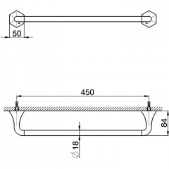 CISAL Cherie Полотенцедержатель 45 см, цвет хром