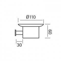 CISAL Xion Мыльница подвесная, цвет матовое стекло/нержавеющая сталь