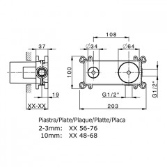 CISAL Встраиваемая часть однорычажного смесителя для раковины(аналогична встройке ZA02551004)