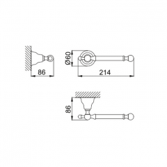 HUBER Croisette Бумагодержатель без крышки, цвет никель матовый Акция