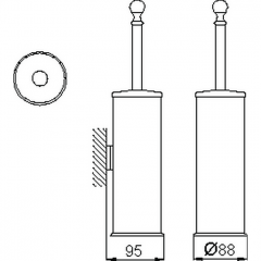 HUBER Croisette Ерш подвесной, цвет никель матовый