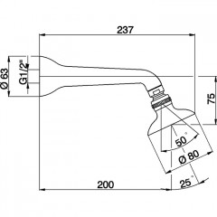 CISAL Arcana Душевая лейка для настенного крепления, цвет хром