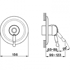 CISAL Arcana Royal Внешняя часть встраиваемого однорычажного смесителя для душа, цвет бронза