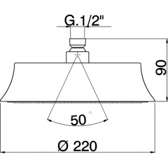 CISAL Cherie Верхний душ d=220мм, без держателя, цвет золото