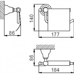 HUBER Croisette Бумагодержатель с крышкой, цвет хром (акция на товар из наличия)