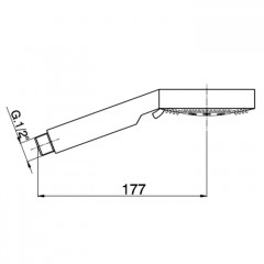 CISAL Shower Лейка душевая ручная с 5 типами струи, d 100мм, цвет хром