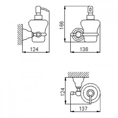 CISAL Arcana Дозатор подвесной керамический, цвет белый/хром