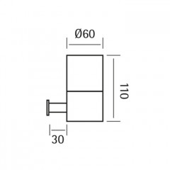 CISAL Xion Стакан подвесной, цвет матовое стекло/нержавеющая сталь
