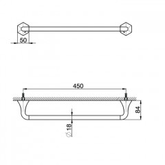 CISAL Cherie Полотенцедержатель 45 см, цвет Oro Rosa PVD