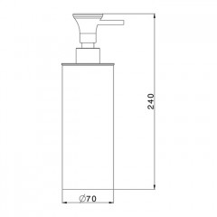 CISAL Vita Дозатор настольный из композита, черный матовый (акция на товар из наличия)
