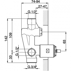 HUBER Встраиваемая часть однорычажного смесителя для ванны/душа (акция на товар из наличия)