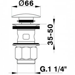 CISAL Донный клапан, цвет золото