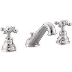 CISAL Arcana Ceramic Смеситель для раковины на 3 отверстия с донным клапаном, цвет золото