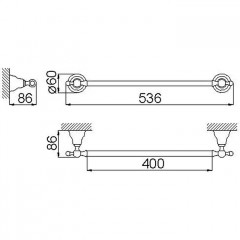 CISAL Arcana Полотенцедержатель 40см, цвет золото