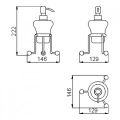 CISAL Arcana Дозатор настольный керамический, цвет белый/хром