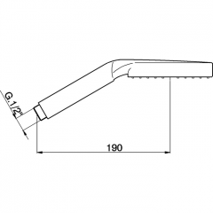 CISAL Shower Лейка душевая ручная с одним типом струи, цвет хром