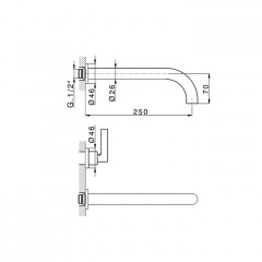 CISAL Grace Смеситель для раковины на 3 отв, цвет хром