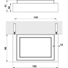 CISAL Quad Мыльница подвесная, цвет матовое стекло/хром (акция на товар из наличия)