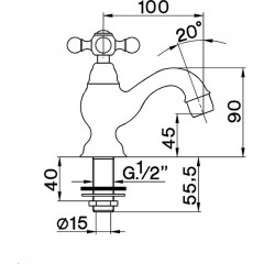 CISAL Arcana Ceramic Кран, цвет золото