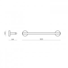 CISAL Xion Полотенцедержатель 30 см, цвет брашированная нержавеющая сталь