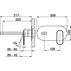 CISAL Внутренняя часть однорычажного смесителя из стены для раковины (аналогична ZA00245004!) (спеццена с нашего склада!)