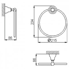 CISAL Arcana Полотенцедержатель кольцо, цвет золото