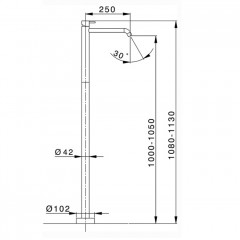 CISAL Less New Внешняя часть напольного смесителя для раковины напольной, цвет черный матовый (без внутр части ZA004510)