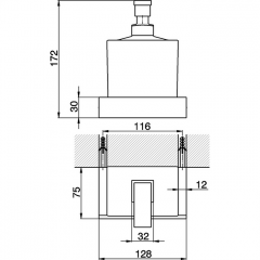 CISAL Quad Дозатор подвесной, цвет матовое стекло/хром (акция на товар из наличия)