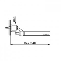 CISAL Shower Душевой гарнитур:ручная лейка,шланг 150 см,держатель настенный для лейки, цвет хром