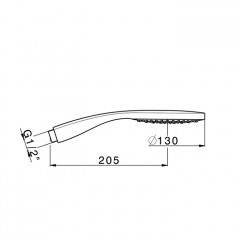 CISAL Shower Лейка душевая ручная с тремя типами струи, d 130 мм, цвет хром