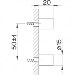 CISAL System Крепления настенные для ершика, цвет хром