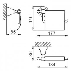 CISAL Arcana Держатель туалетной бумаги с крышкой, цвет золото