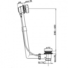 CISAL Cлив перелив для ванны, цвет хром