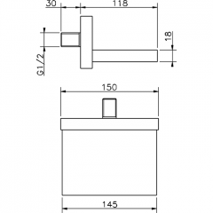 CISAL Излив настенный каскадный 118 мм, цвет хром