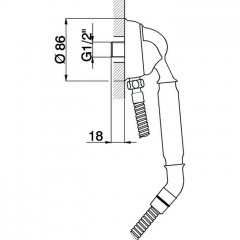 CISAL Arcana Toscana Душевой гарнитур:ручная лейка,шланг 120 см,вывод с держателем, цвет бронза