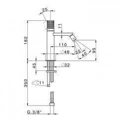 CISAL X32 Смеситель для биде, цвет Brushed Stainless Steel