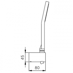 HUBER Shower Душевой гарнитур:ручная лейка d105 мм,шланг 150 см,держатель настенный для лейки, цвет хром