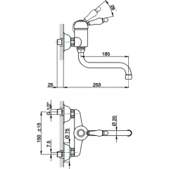 CISAL Arcana Empress Смеситель для кухни наружный, цвет хром