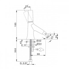 CISAL Vita Смеситель однорычажный для биде 1 отверстие без донного клапана, цвет хром