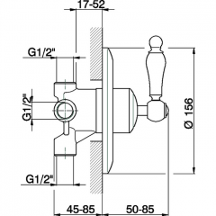 CISAL Arcana Toscana Переключатель на 3 положения,внутренняя и внешняя части в комплекте, цвет бронза (акция на товар из наличия)