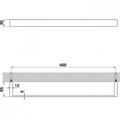 CISAL Quad Полотенцедержатель 45 см, цвет хром (акция на товар из наличия)